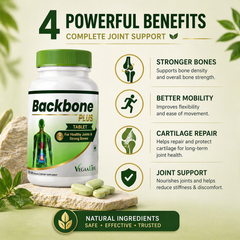 VegaaLife Backbone Plus – Advanced Plant-Based Nutrition for Spine Health & Strong Bones (120 Tablets)